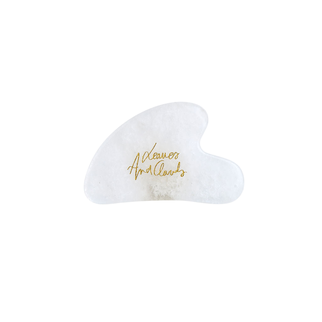 Gua sha de quartz blanc