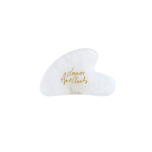 Gua sha de quartz blanc